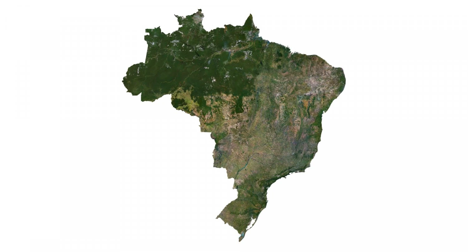 Brazil Terrain 3D Map 3D Model .c4d .max .obj .3ds .fbx .stl .blend