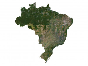 Brazil Terrain 3D Map Modelo 3D