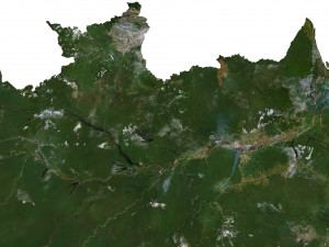 Brazil Terrain 3D Map Modelo 3D