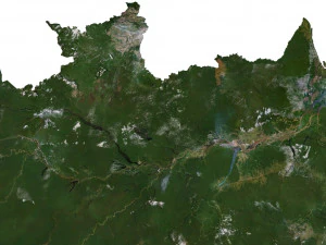 Brazil Terrain 3D Map 3D Model