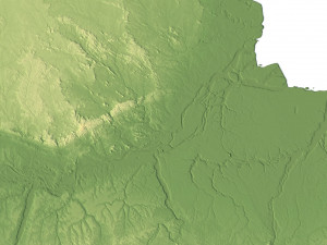 Brazil Terrain 3D Map Modelo 3D