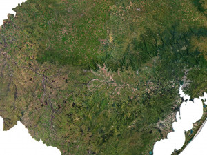 Brazil Terrain 3D Map Modelo 3D
