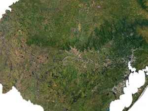 Brazil Terrain 3D Map 3D Model