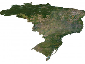 Brazil Terrain 3D Map Modelo 3D