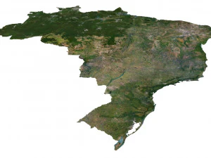Brazil Terrain 3D Map 3D Model