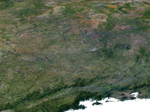 Brazil Terrain 3D Map Modelo 3D