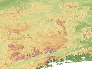 Brazil Terrain 3D Map 3D Model