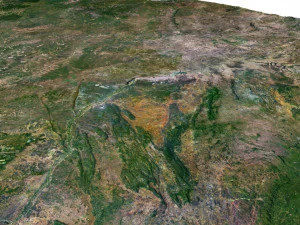 Brazil Terrain 3D Map 3D Model