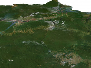 Brazil Terrain 3D Map Modelo 3D