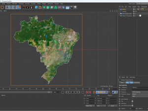 Brazil Terrain 3D Map Modelo 3D