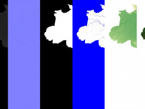 Brazil Terrain 3D Map Modelo 3D