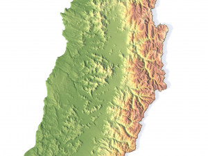 Chile Terrain 3D Map 3D मॉडल