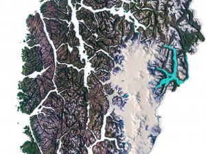 Chile Terrain 3D Map 3D मॉडल