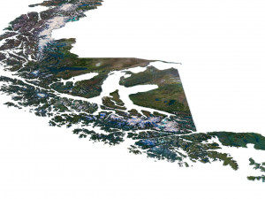 Chile Terrain 3D Map 3D मॉडल