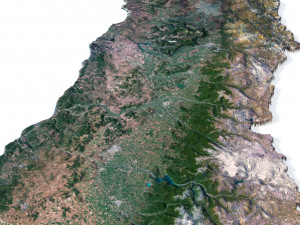 Chile Terrain 3D Map 3D मॉडल