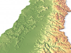 Chile Terrain 3D Map 3D मॉडल