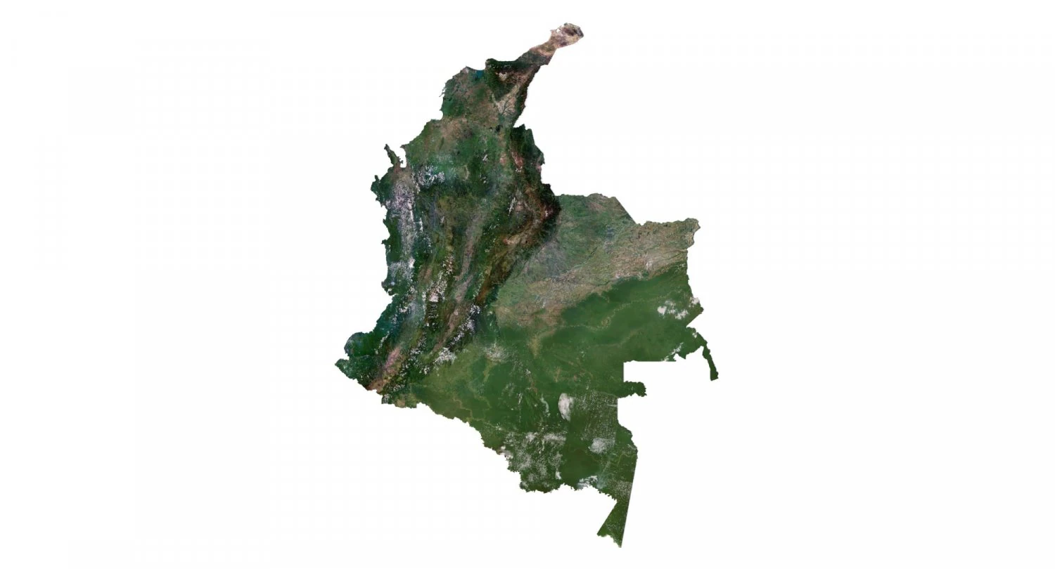 Colombia Terrain 3D Map 3D Model .c4d .max .obj .3ds .fbx .stl .blend 