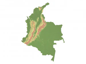 Colombia Terrain 3D Map 3D Model