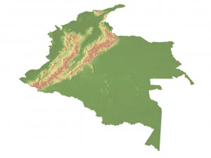 Colombia Terrain 3D Map 3D Model