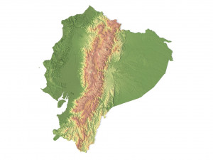 Ecuador Terrain 3D Map 3D Модель