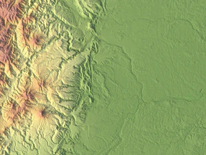 Mappa 3D del terreno dell'Ecuador Modello 3D
