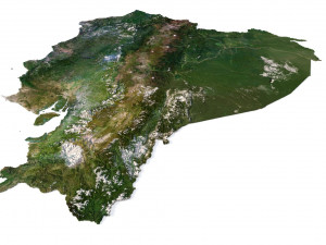 Ecuador Terrain 3D Map 3D Модель