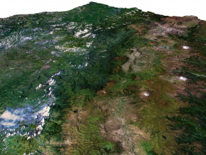 Ecuador Terrain 3D Map 3D Модель