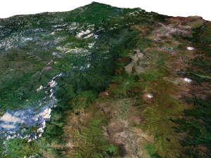 Mappa 3D del terreno dell'Ecuador Modello 3D
