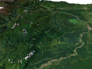 Mappa 3D del terreno dell'Ecuador Modello 3D