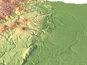 Mappa 3D del terreno dell'Ecuador Modello 3D
