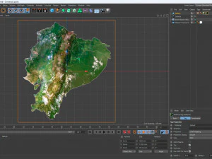 Mappa 3D del terreno dell'Ecuador Modello 3D
