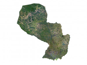 Paraguay Terrain 3D Map Modelo 3D