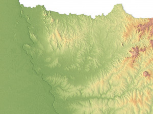 Paraguay Terrain 3D Map 3D Model