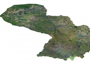 Paraguay Terrain 3D Map 3D Model