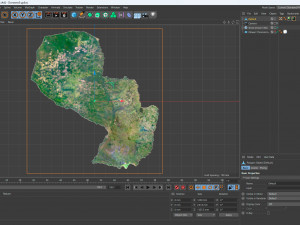 Paraguay Terrain 3D Map 3D Model