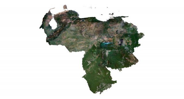 Venezuela Terrain 3D Map 3D मॉडल .c4d .max .obj .3ds .fbx .stl .blend 