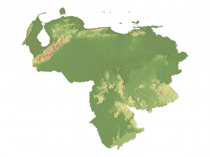 Venezuela Terrain 3D Map 3D मॉडल
