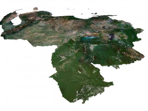 Venezuela Terrain 3D Map 3D Model