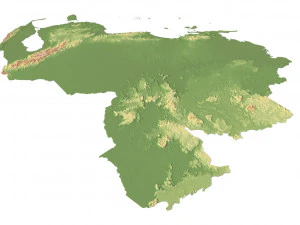 Venezuela Terrain 3D Map 3D Model