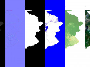 Venezuela Terrain 3D Map 3D मॉडल