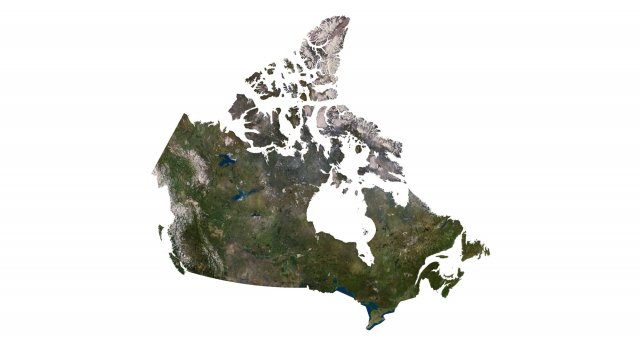 Canada Terrain 3D Map Modello 3D .c4d .max .obj .3ds .fbx .stl .blend 