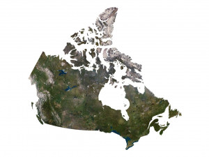 Canada Terrain 3D Map Modelo 3D