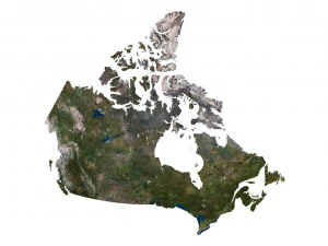 Canada Terrain 3D Map 3D Model