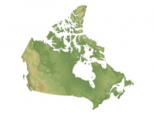 Canada Terrain 3D Map Modello 3D