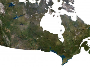Canada Terrain 3D Map Modello 3D