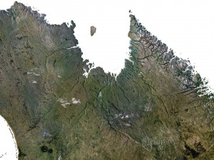 Canada Terrain 3D Map Modello 3D