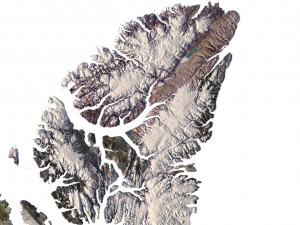 Canada Terrain 3D Map Modello 3D
