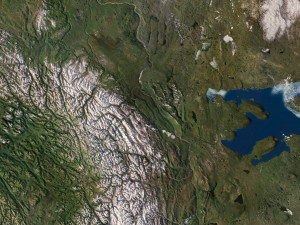 Canada Terrain 3D Map Modello 3D