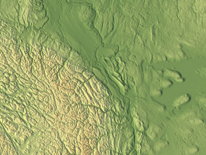 Canada Terrain 3D Map Modello 3D