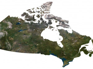 Canada Terrain 3D Map Modello 3D
